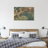Vier dansers, impressionistische schilderkunst, Ed Canvas Afdruk (Insitu (Slaapkamer))