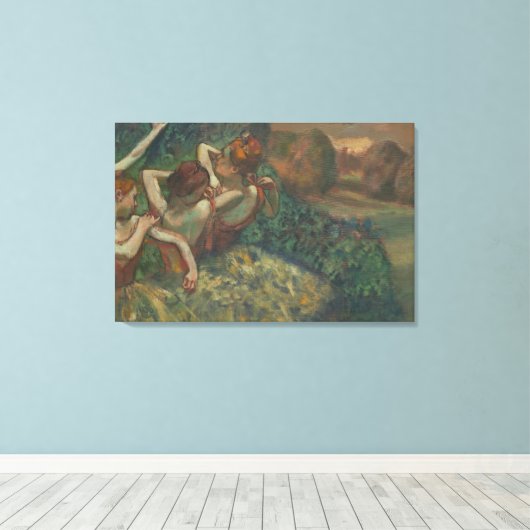 Vier dansers, impressionistische schilderkunst, Ed Canvas Afdruk (Insitu (Houten vloer))