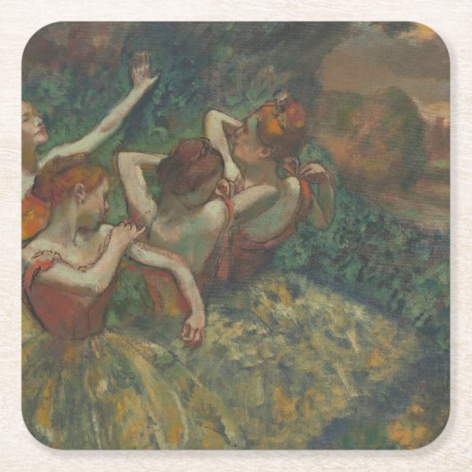 Vier dansers, impressionistische schilderkunst, Ed Kartonnen Onderzetters (Voorkant)