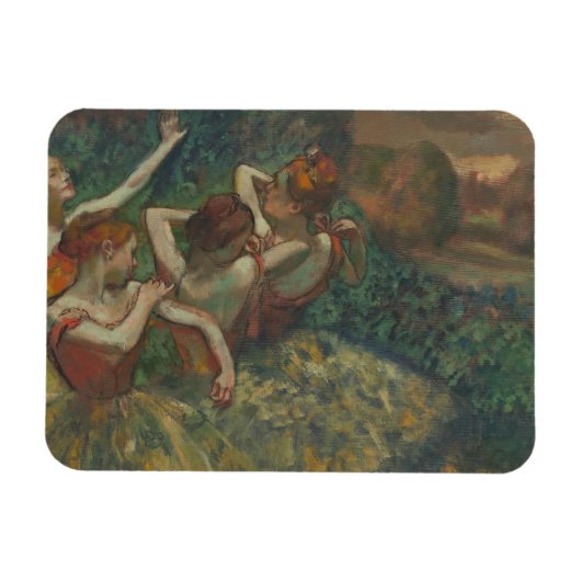 Vier dansers, impressionistische schilderkunst, Ed Magneet (Horizontaal)