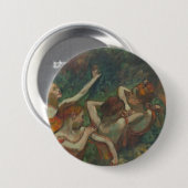 Vier dansers, impressionistische schilderkunst, Ed Ronde Button 7,6 Cm (Voorkant /achterkant)
