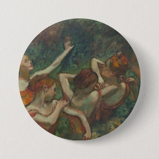 Vier dansers, impressionistische schilderkunst, Ed Ronde Button 7,6 Cm (Voorkant)