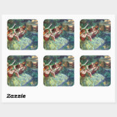 Vier dansers van Degas Vierkante Sticker (Vel)