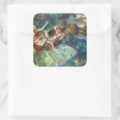 Vier dansers van Degas Vierkante Sticker (Tas)