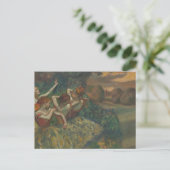 Vier dansers van Edgar Degas, Ballet Fine Art Briefkaart (Staand voorkant)