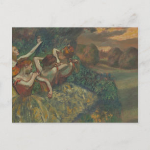 Vier dansers van Edgar Degas, Ballet Fine Art Briefkaart