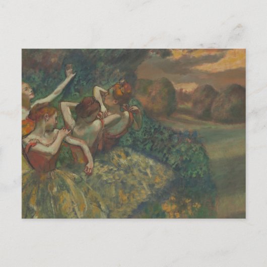 Vier dansers van Edgar Degas, Ballet Fine Art Briefkaart (Voorkant)