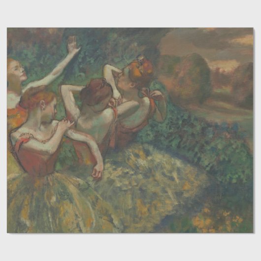 Vier dansers van Edgar Degas, Ballet Fine Art Cadeaupapier (Vlak)