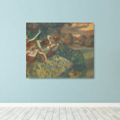 Vier dansers van Edgar Degas, Ballet Fine Art Canvas Afdruk (Insitu (Houten vloer))