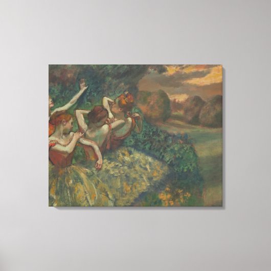 Vier dansers van Edgar Degas, Ballet Fine Art Canvas Afdruk (Voorkant)