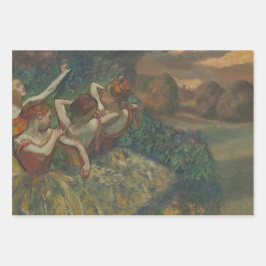 Vier dansers van Edgar Degas, Ballet Fine Art Inpakpapier Vel (Voorkant)