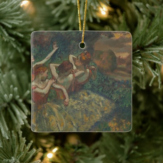 Vier dansers van Edgar Degas, Ballet Fine Art Keramisch Ornament (Boom)