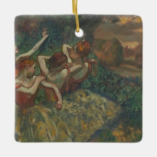 Vier dansers van Edgar Degas, Ballet Fine Art Keramisch Ornament (Voorkant)