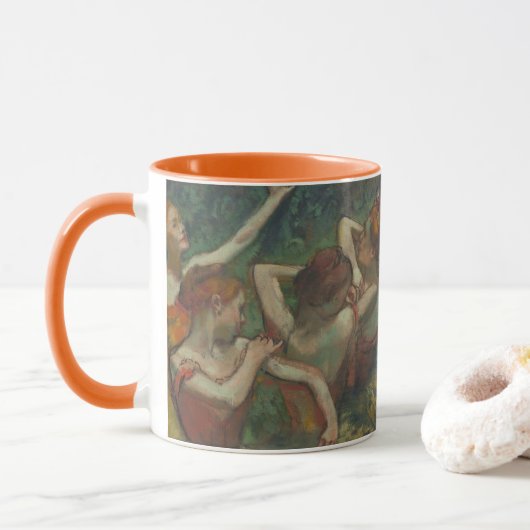 Vier dansers van Edgar Degas, Ballet Fine Art Mok (Met donut)