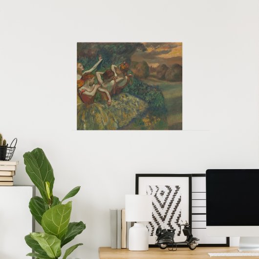 Vier dansers van Edgar Degas, Ballet Fine Art Poster (Thuiskantoor)