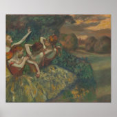 Vier dansers van Edgar Degas, Ballet Fine Art Poster (Voorkant)