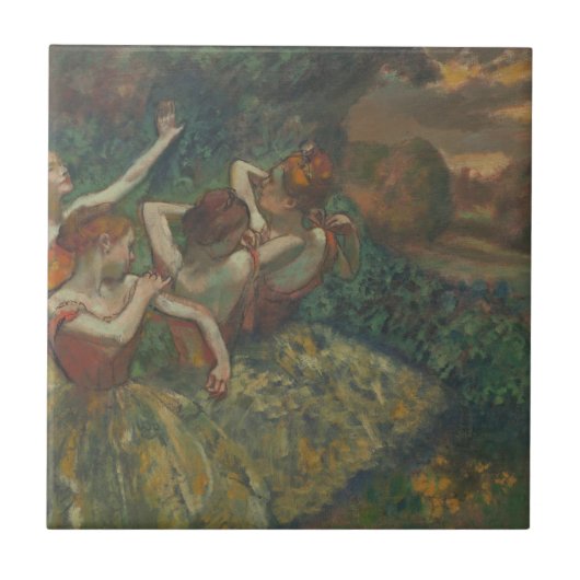 Vier dansers van Edgar Degas, Ballet Fine Art Tegeltje (Voorkant)
