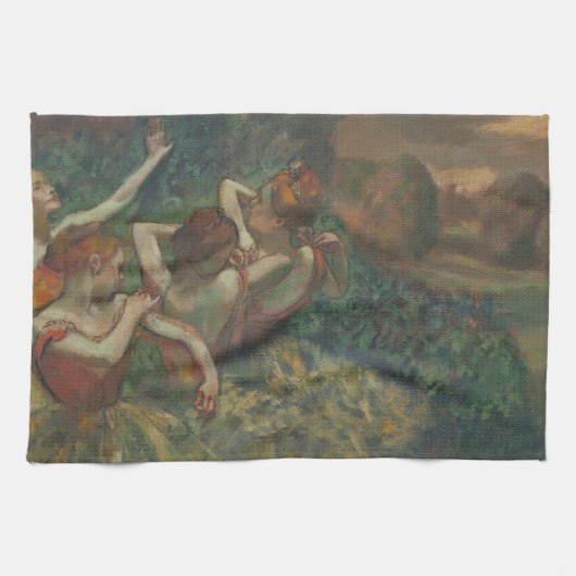 Vier dansers van Edgar Degas, Ballet Fine Art Theedoek (Horizontaal)