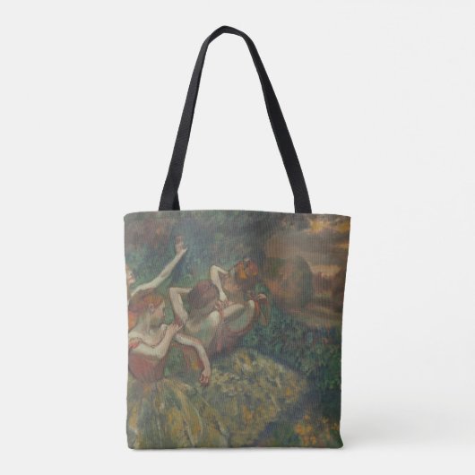 Vier dansers van Edgar Degas, Ballet Fine Art Tote Bag (Achterkant)