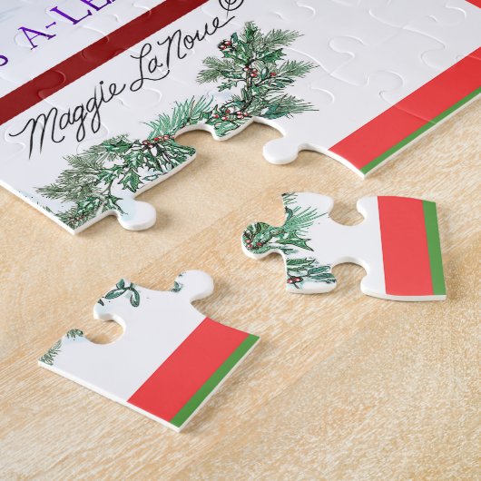 Vier de 12 dagen van Kerstmis Legpuzzel (Zijkant)