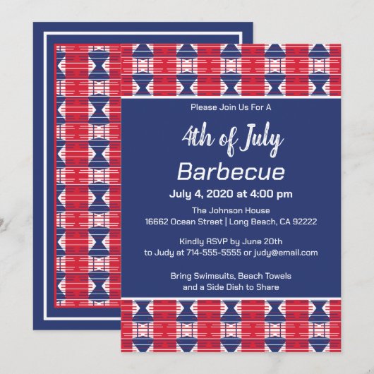 Vier de 4e BBQ Kaart (Voorkant / Achterkant)