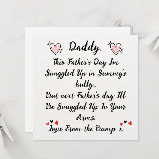 Vier de aanstaande vader met een hartelijke Vaderd Kaart