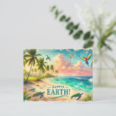 Vier de aarde, 22 april briefkaart (Staand voorkant)