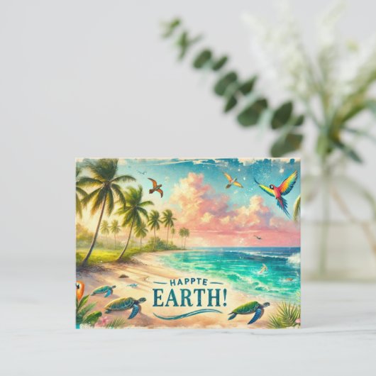 Vier de aarde, 22 april briefkaart (Staand voorkant)