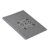 Vier de beste papa ooit: Blue Thoughtful Gift Notitieboek (Rechterzijde)