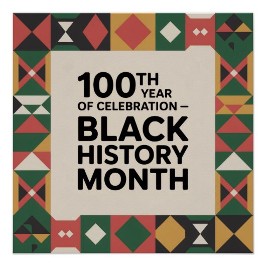 Vier de Black History Month-evenement Perfect Poster (Voorkant)