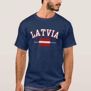 Vier de cultuur van Letland Vlag T-shirt