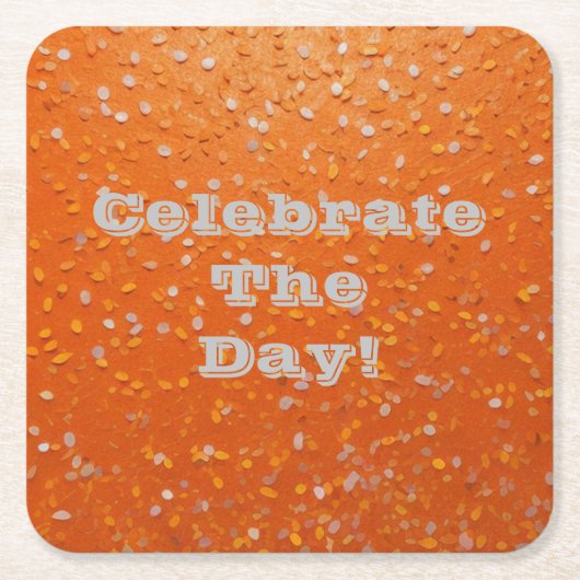 Vier de dag! Confetti Onderzetters (Voorkant)