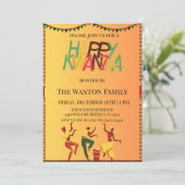 "Vier de Eenheid: Een Vrolijke Kwanzaa Samenkomst" Kaart (Staand voorkant)