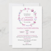 Vier de eerste heilige communie van uw meisje met  kaart (Voorkant)