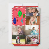 Vier de Feestdagen hangende Ornamenten Feestdagenkaart (Voorkant)