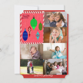 Vier de Feestdagen hangende Ornamenten Feestdagenkaart