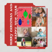 Vier de Feestdagen hangende Ornamenten Feestdagenkaart (Voorkant / Achterkant)