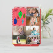 Vier de Feestdagen hangende Ornamenten Feestdagenkaart (Staand voorkant)