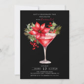 Vier de Feestdagen Kerstmis Cocktail Party Kaart (Voorkant)