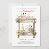 Vier de Feestdagen Kerstmis Cocktail Party Kaart (Voorkant)