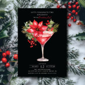 Vier de Feestdagen Kerstmis Cocktail Party Kaart