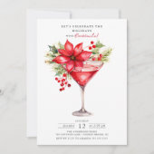 Vier de Feestdagen Kerstmis Cocktail Party Kaart (Voorkant)