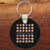 Vier de geest van alle soorten neurodiversiteit AD Sleutelhanger (Voorkant)