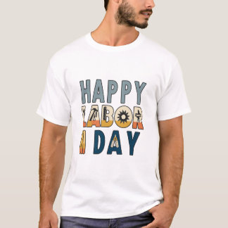 Vier de geest van hard werken met onze "Happy T-shirt
