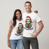Vier de geest van kerst Schattigee luiaard T-shirt (Unisex)