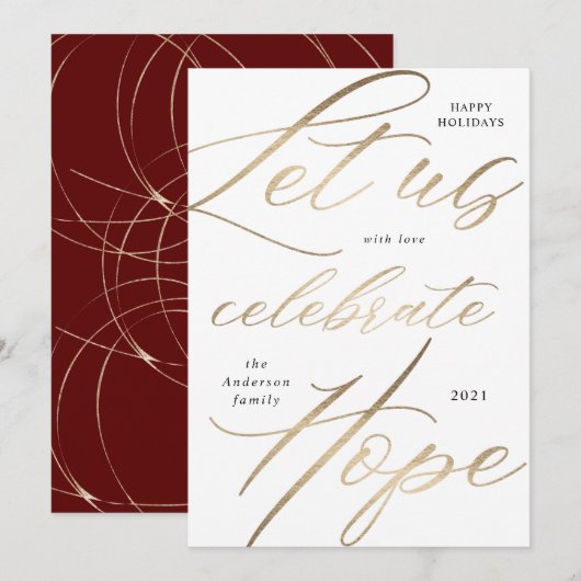 vier de gelukkige feestkaart van het groenboek van feestdagenkaart (Voorkant / Achterkant)