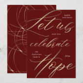 vier de gelukkige feestkaart van het groenboek van feestdagenkaart (Voorkant / Achterkant)