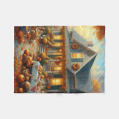 Vier de herfst Bounty met Cosy Charm Fleece Deken (Voorkant (Horizontaal))