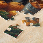 Vier de herfst Bounty met Cosy Charm Legpuzzel (Zijkant)