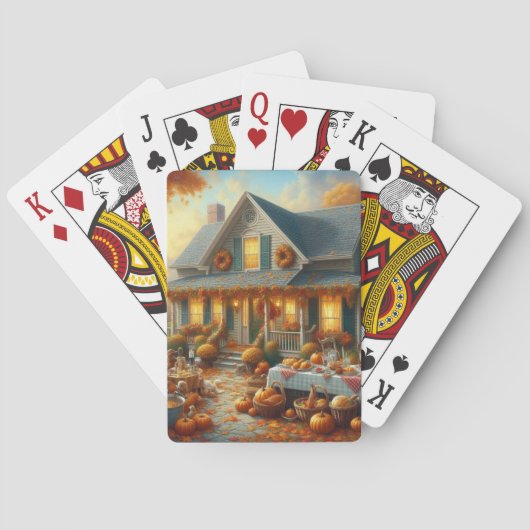 Vier de herfst Bounty met Cosy Charm Pokerkaarten (Achterkant)